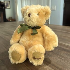 Harrods Knightsbridge 9” Brown Furry Stuffed Plush Teddy Bear